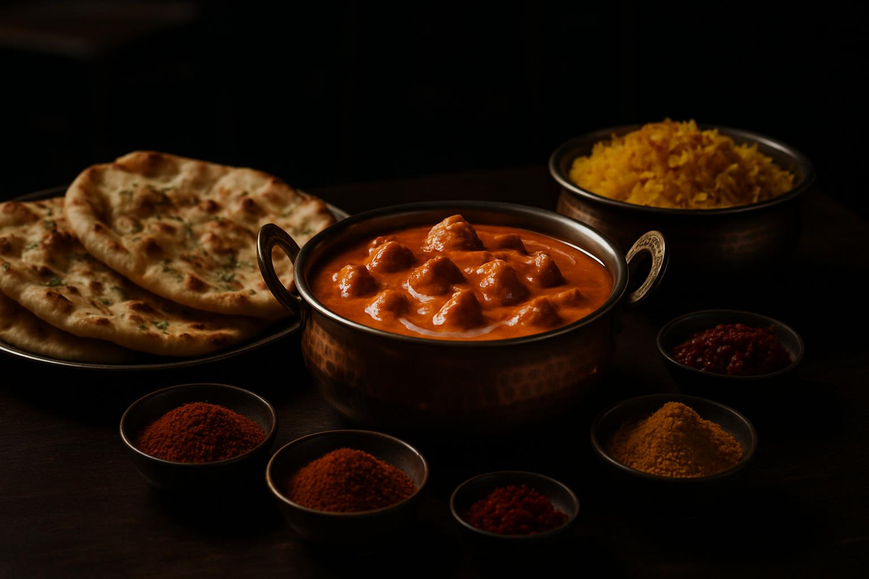 Authentic Indian Curry and Naan